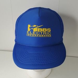 VTG Hibbs Electric Incorporated Snapback Cap Mesh Trucker Hat Trenton Georgia
